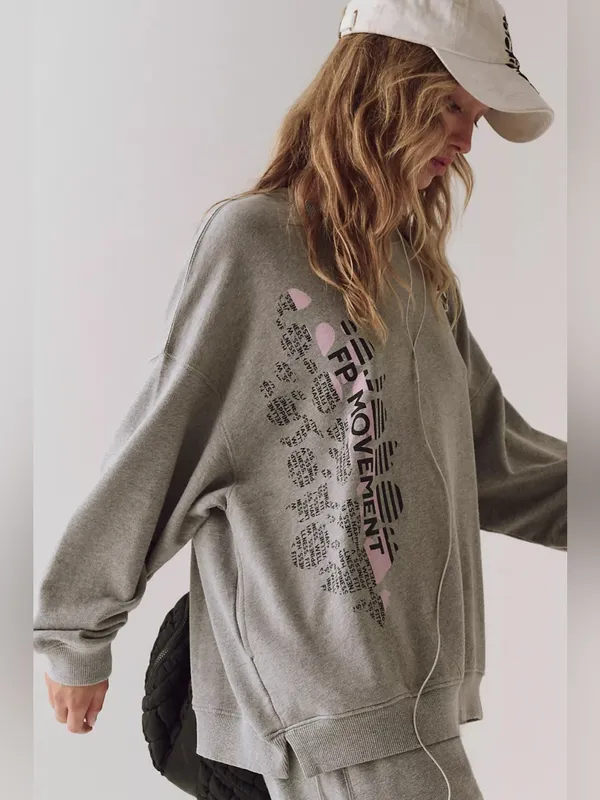 Free People All Star Buti Logo Pullover/Heather Grey - Image 2
