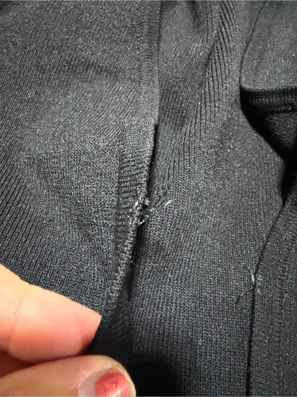 7 for all mankind Black Cropped Open-Front cardigan Sweater XS - Image 5