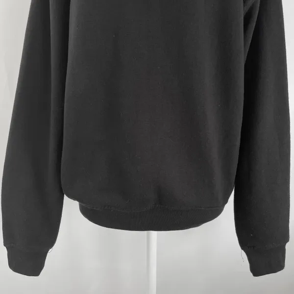 Pretty Little Thing Solid Black Relaxed Fit Hoodie Sweatshirt Size Small - Image 13