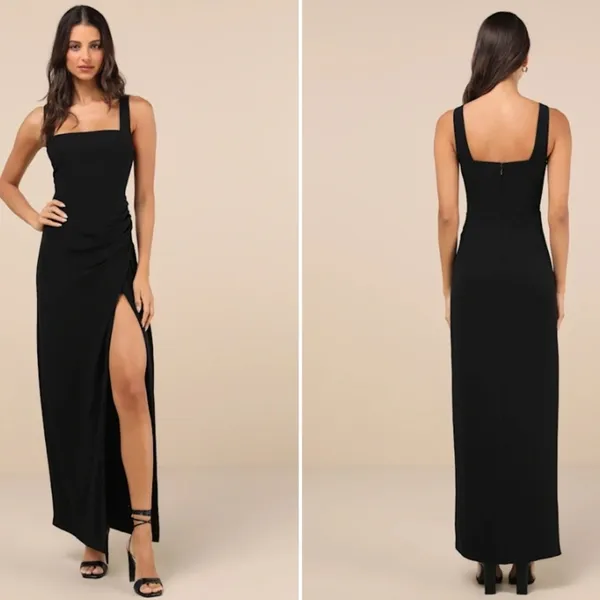 LULU's Sexy Prom Wedding Elegant Classy Sophisticated Mermaid Trumpet Gown - Image 2