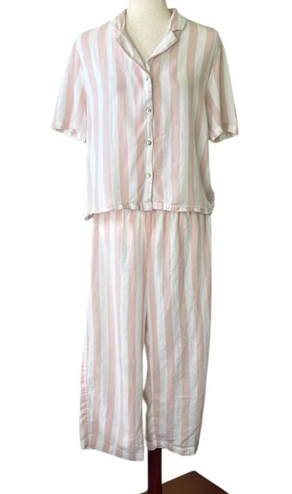 Sincerely Jules Pink & White 2 pc Pajama Set - Image 5