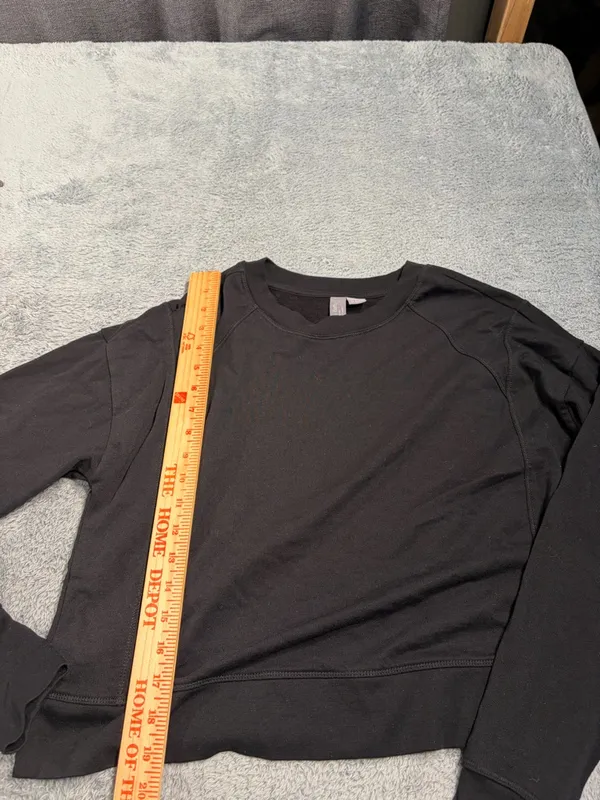 Sweaty Betty Cropped Black Long Sleeve Sweatshirt 4-6 small - Image 8