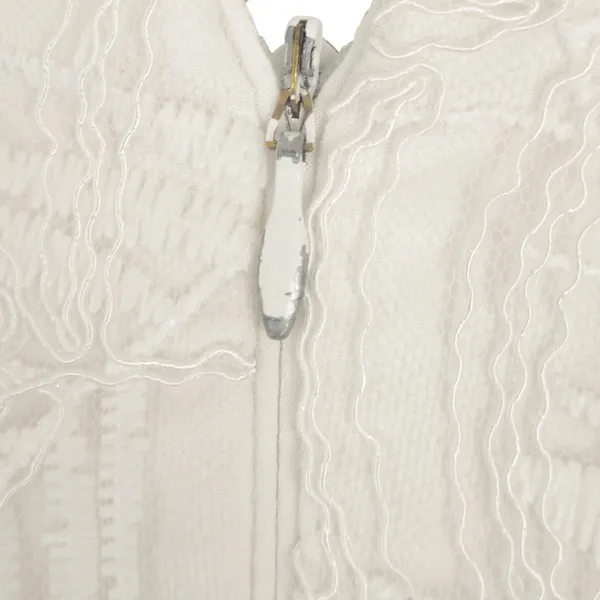 ONE33 Social White Lace Ruffle Midi Dress Size 4 High-Low‎ Formal Bridal Party - Image 14