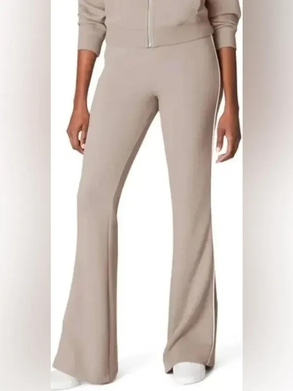 NWT Spanx Womens Airpique Flare Track Pant in ashwood size Small - Image 3