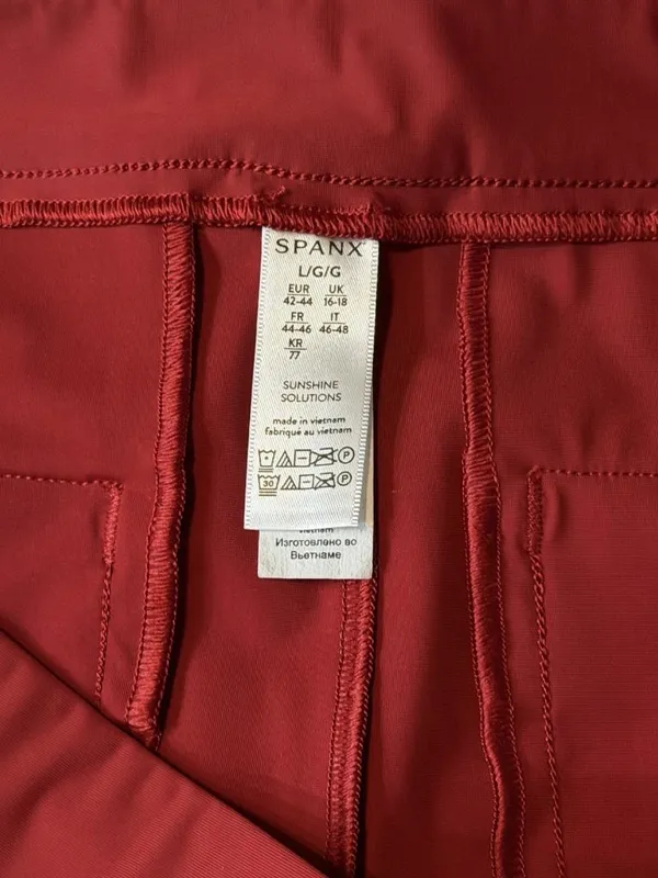 Spanx 50300R Large Sunshine Skort Dark Cherry Red Golf Tennis Preppy Workout EUC - Image 4