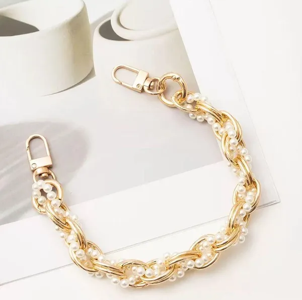 New Shoulder Bag Gold Pearl Chain Extender - Image 3