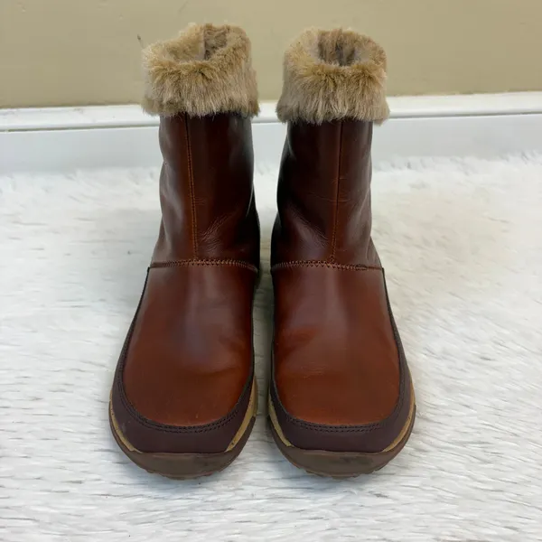 Chaco Women's Borealis Mid Waterproof Leather Boots Spice Brown Size 8 - Image 3