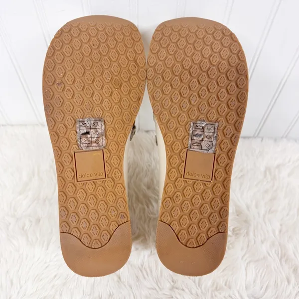 DOLCE VITA Jhenee Platform Loafer Sneakers Size 7.5 Beige Cream Slip On Casual‎ - Image 8