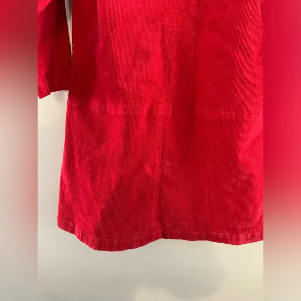 Tuckernuck Clifton Vneck Dress Casual Corduroy Classic Red Pink Long Sleeve M - Image 12