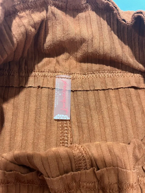 Free People Movement Wide Leg Ribbed High Waist Trouser Pants - Image 4