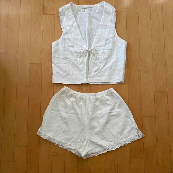 Princess Polly white Haruka linen blend set - Image 2