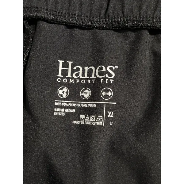 Hanes Comfort Fit Cargo Women's Black‎ Size XL Drawstring Jogger Pants Logo - Image 4
