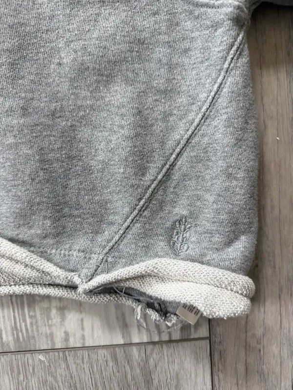 Free People Movement Oversized Gray 1/2 zip Short Sleeve 100% cotton size small - Image 5