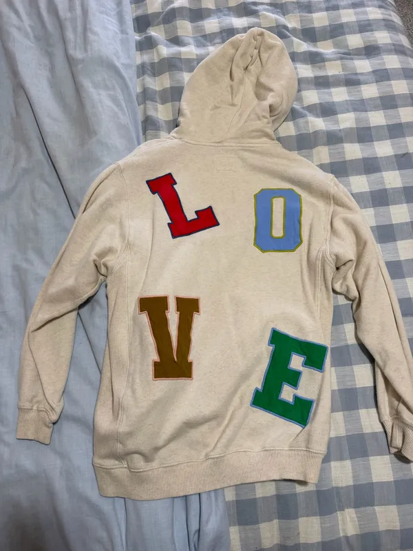 Aerie Hoodie Oversized Sweatshirt Tan - Image 2