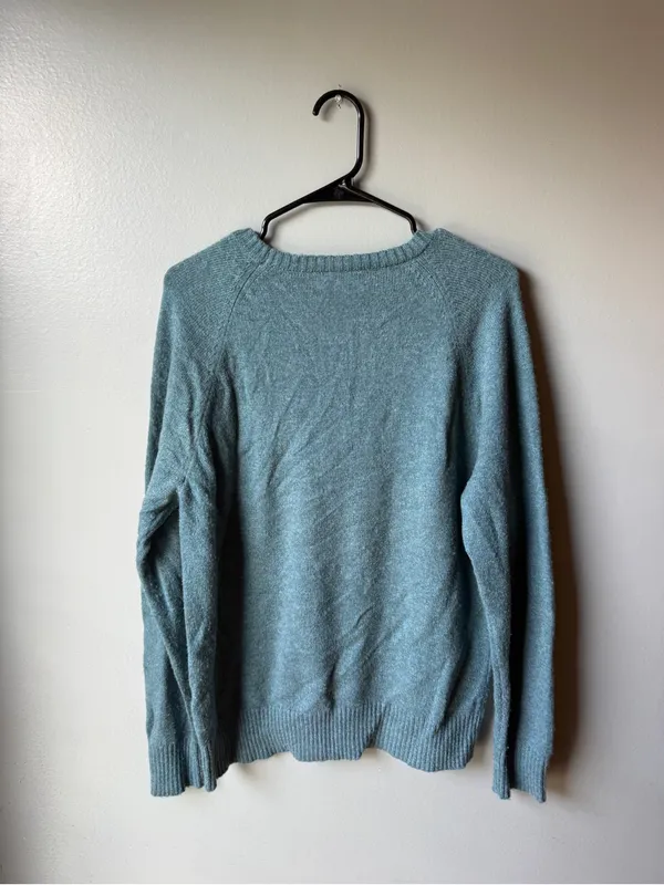 Madewell J.Crew Mercantile Teal Blue Crewneck Sweater Women’s Size Medium - Image 5