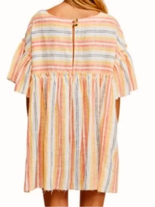 Like New Free People Summer Nights Dress / Top Multi Stripe Oversized Medium - Image 3