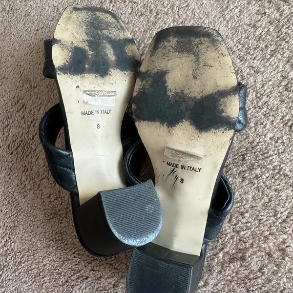 Avellini Italian Black Leather Sandals 8 - Image 6