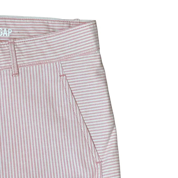 Khakis‎ by Gap Skinny Mini Pink Striped Rolled Pants Mid-Rise Stretch Women 6 - Image 6