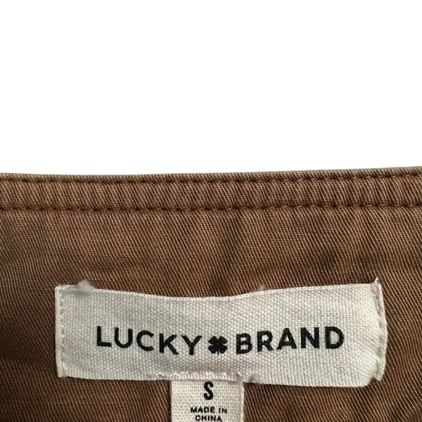 Lucky Brand Cargo Solid Mini Skirt Brown Utility Gorpcore Pockets Granola Size S - Image 5