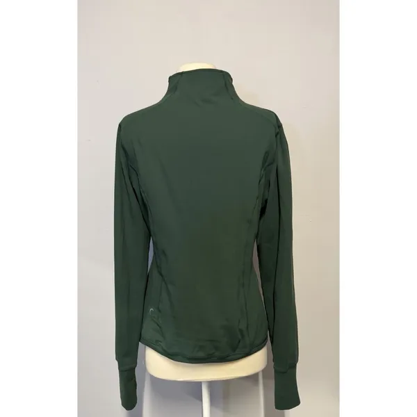 Zyia Active Jacket Womens Large Green High Neck 1/2 Zip Popover Stretch Athletic - Image 3
