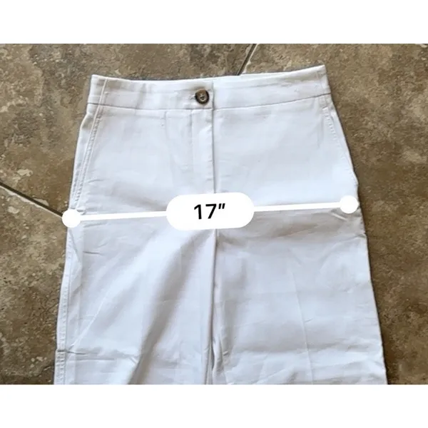 Ann Taylor Wide Leg Crop Jeans Women's 6P Petite White High Rise NWT - Image 7