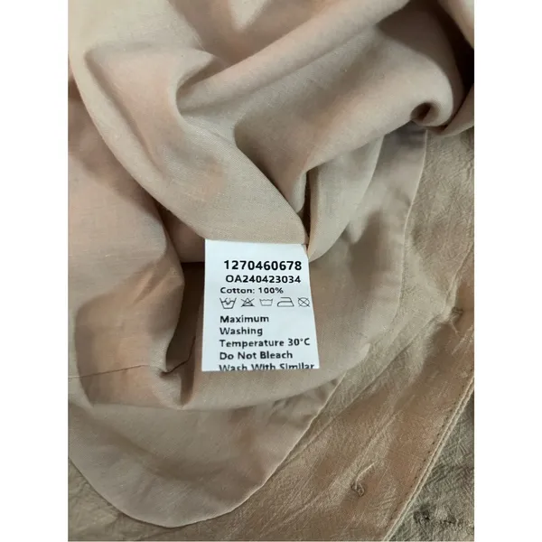 Sleeveless Button-Front Linen Blend Mini Dress in Beige - Image 8