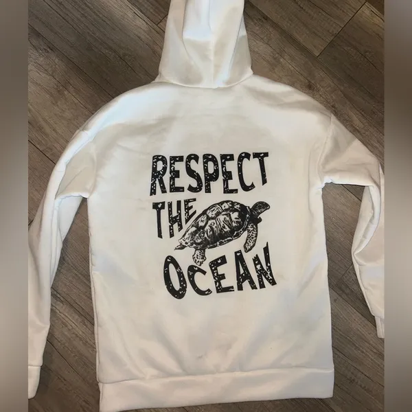 Hoodie White Size M - Image 4