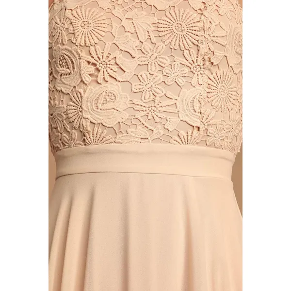 Lulus Picture Perfect Blush Lace Maxi Dress Formal Evening Bridesmaid Small NWT - Image 5