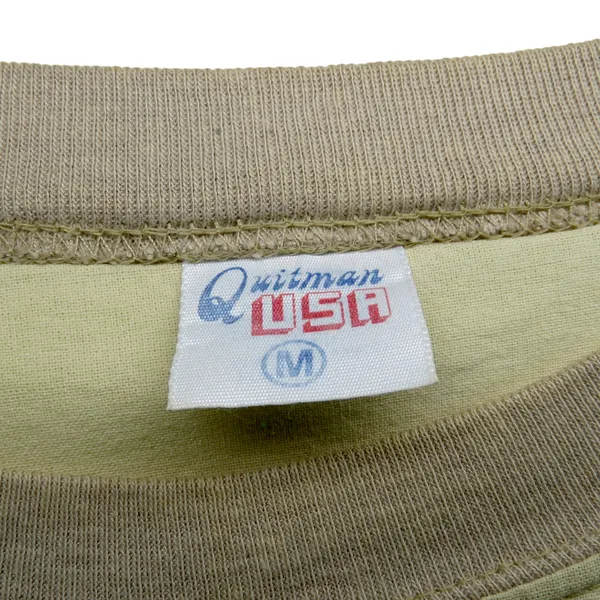 RARE Vintage 1980s Quitman USA Mickey Mouse Tan Graphic Crewneck Pullover Medium - Image 11