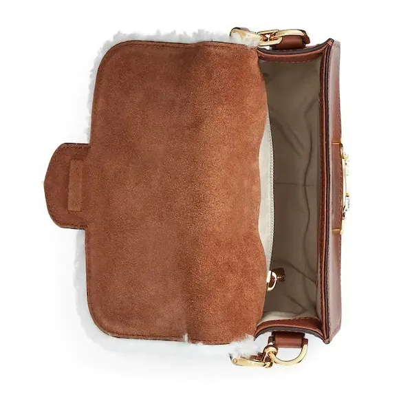 Ralph Lauren Shearling Small Addie Crossbody Handbag - Image 5