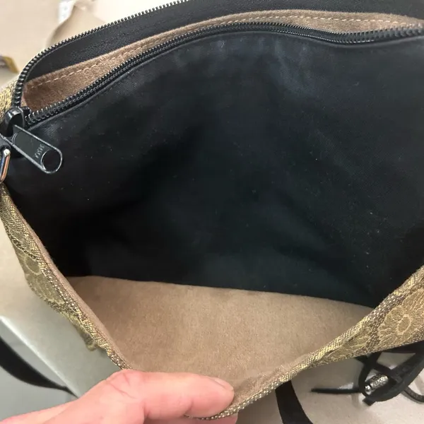 ERDA Luxurious Brown and Black Crossbody Bag with Monogram Design-American made - Image 9