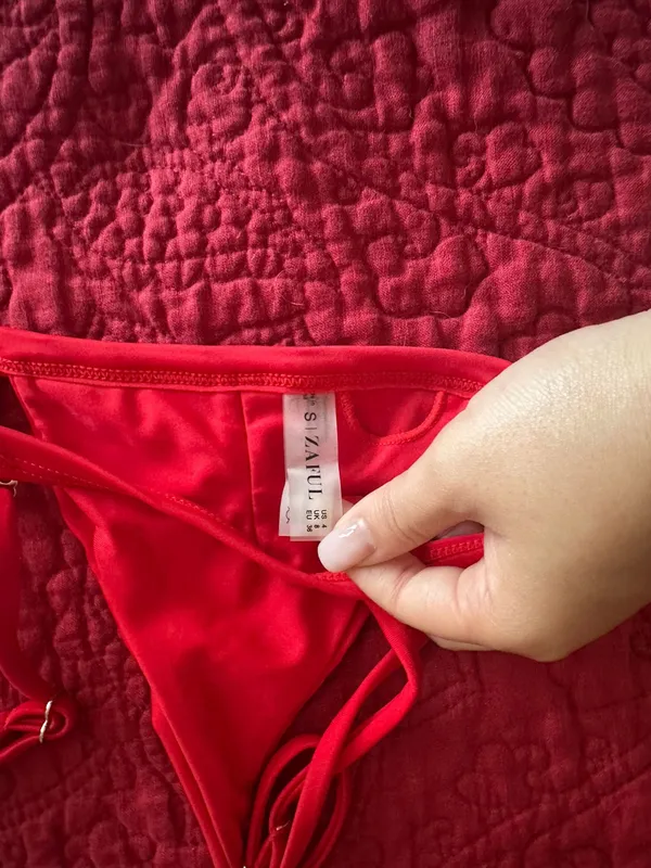Red Zaful bikini top - Image 2