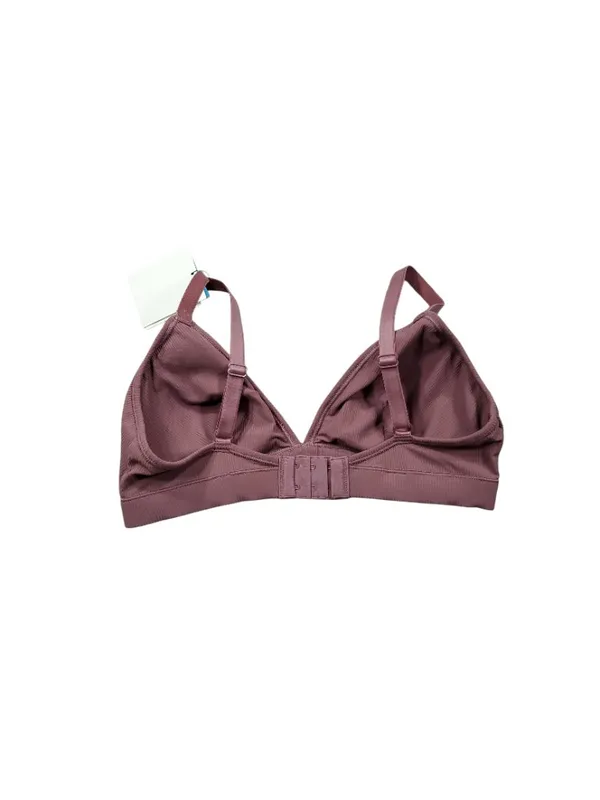 Calvin Klein Microfiber Rib Lightly Lined Triangle Bra Bralette Purple Medium - Image 2