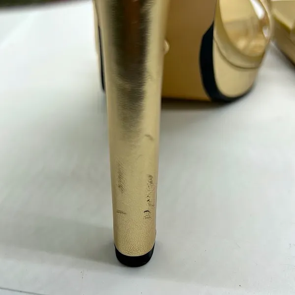Zara NWT Dazzling Golden Strappy High Heel Shoes **Size 41/USA Size 10**🔥🔥 - Image 7
