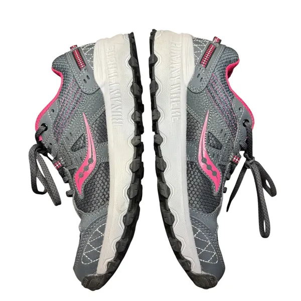 Saucony Raptor‎ TR Shoes Womens Size 8.5 Gray Pink Trail Running Grip S15427-5 - Image 4
