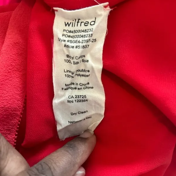 Aritzia Wilfred Red High Neck Tank Top Size Medium - Image 6