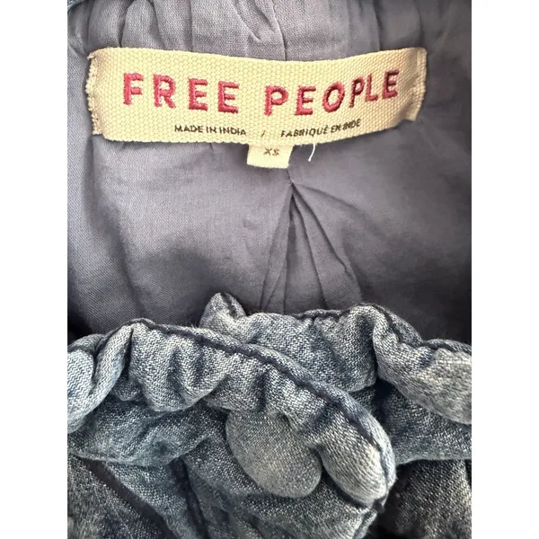 Free People Quinn Quilted Cotton Denim Jacket Women's Size XS - Image 13