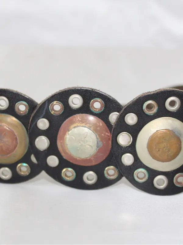 Black & Brown Concho Western Boho Statement Belt - Image 9