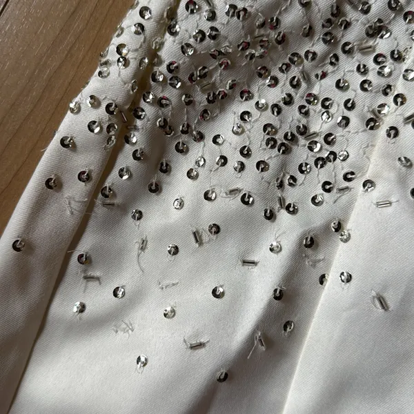 NBD Gracy Mini Dress in White & Silver - Image 2