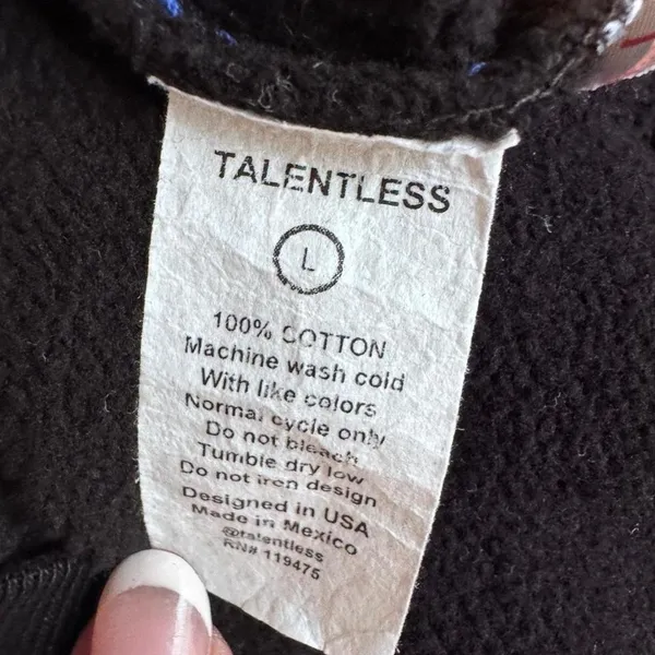 NWOT talentless brand black‎ oversized hoodie - Image 2