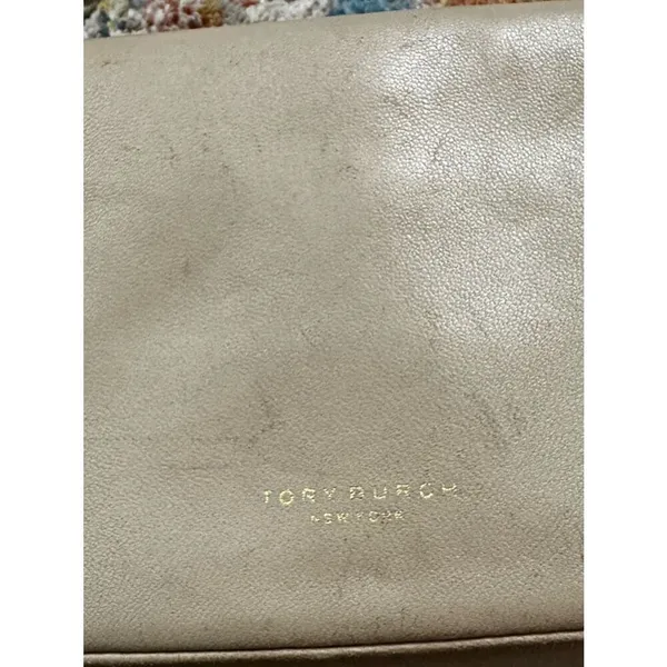 Tory Burch Beau Leather Wristlet Tri Fold Wallet - Image 7