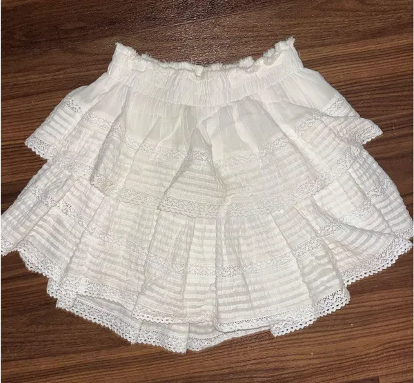 Aerie White Skirt Rock & Ruffle XS - Image 2