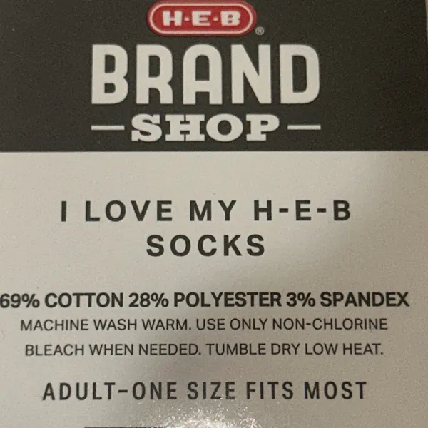 I ❤️‎ My HEB Socks I Love My HEB White - Image 3