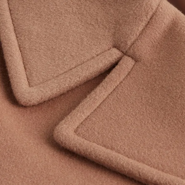 EXPRESS Wool-Blend Cocoon Coat Winter Peacoat Trench Tan Size Medium NWT - Image 3