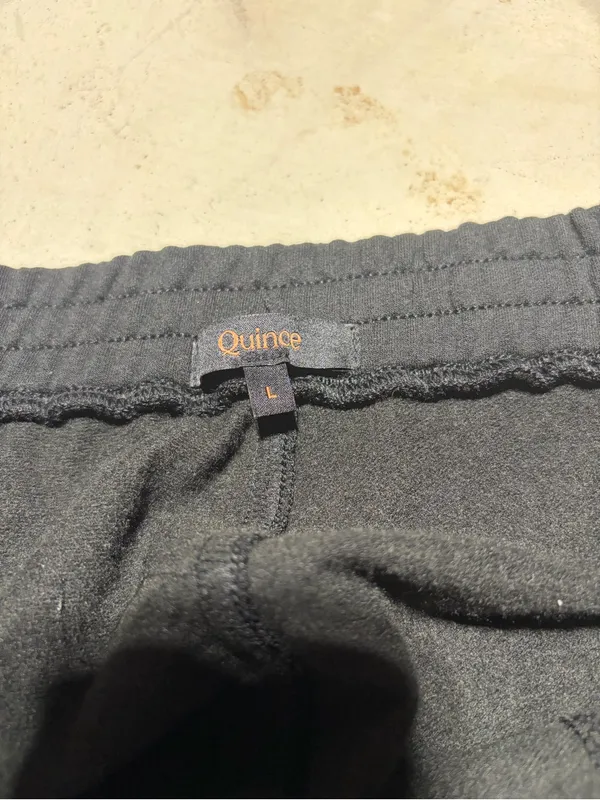 Quince supersoft fleece Black Women's Track Joggers large - Image 5