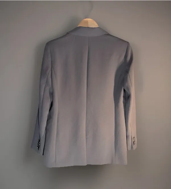 Aritzia Wilfred Crepette Blazer jacket XS Gray - Image 7