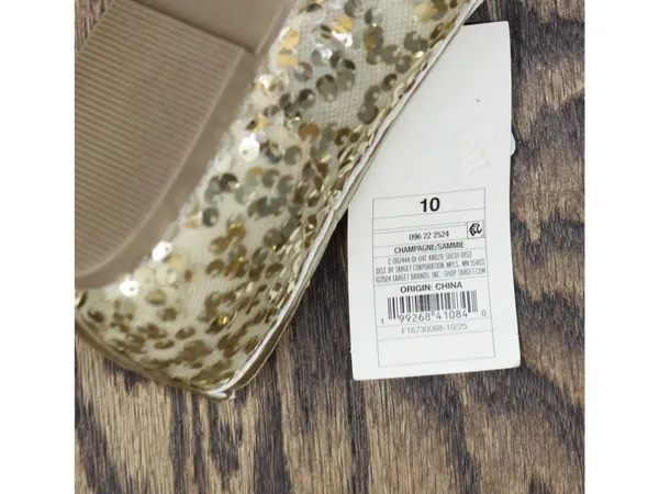 NWT A New Day Womens Sammie Ballet Flats 94685491 Gold Yellow 10M - Image 11