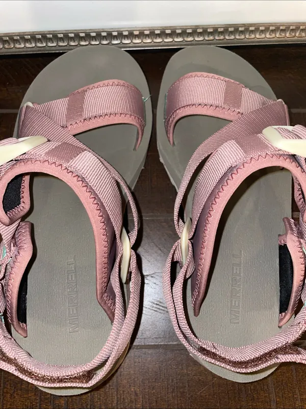 Merrell Alpine Strap Pink Strappy Sandals Size 8 in Burlwood - Image 10
