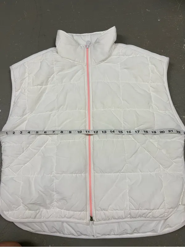 FP Movement Free People In A Bubble Quilted Puffer Vest White Womens Large - Image 8
