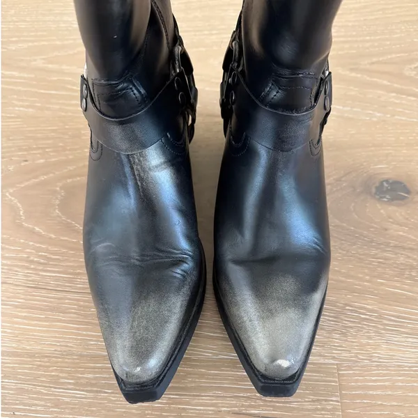 Dingo Western Boots Ride Away Snip Toe Harness Size US 8.5 Grayish Black - Image 5